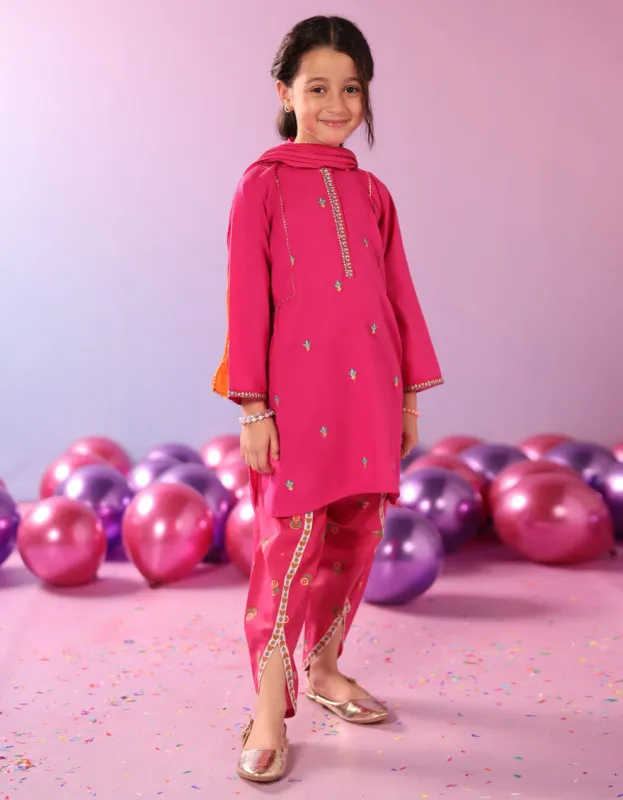 PINK LAWN SILK 3PC STITCHED | JGK-S-JGP-25-1585 FB sold by Junaid Jamshed