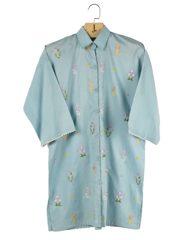 BLUE LAWN KURTI | JYGK-S-JTS-25-4067 F sold by Junaid Jamshed