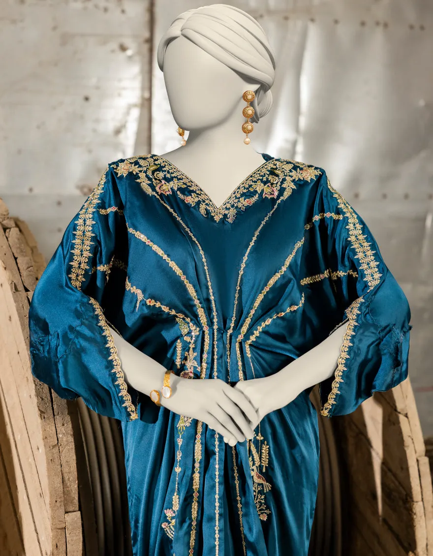 TEAL RAW SILK 2PC STITCHED | JJPW-S-JPS-25-3979 FB/INARA-17 sold by Junaid Jamshed product image thumbnail 3