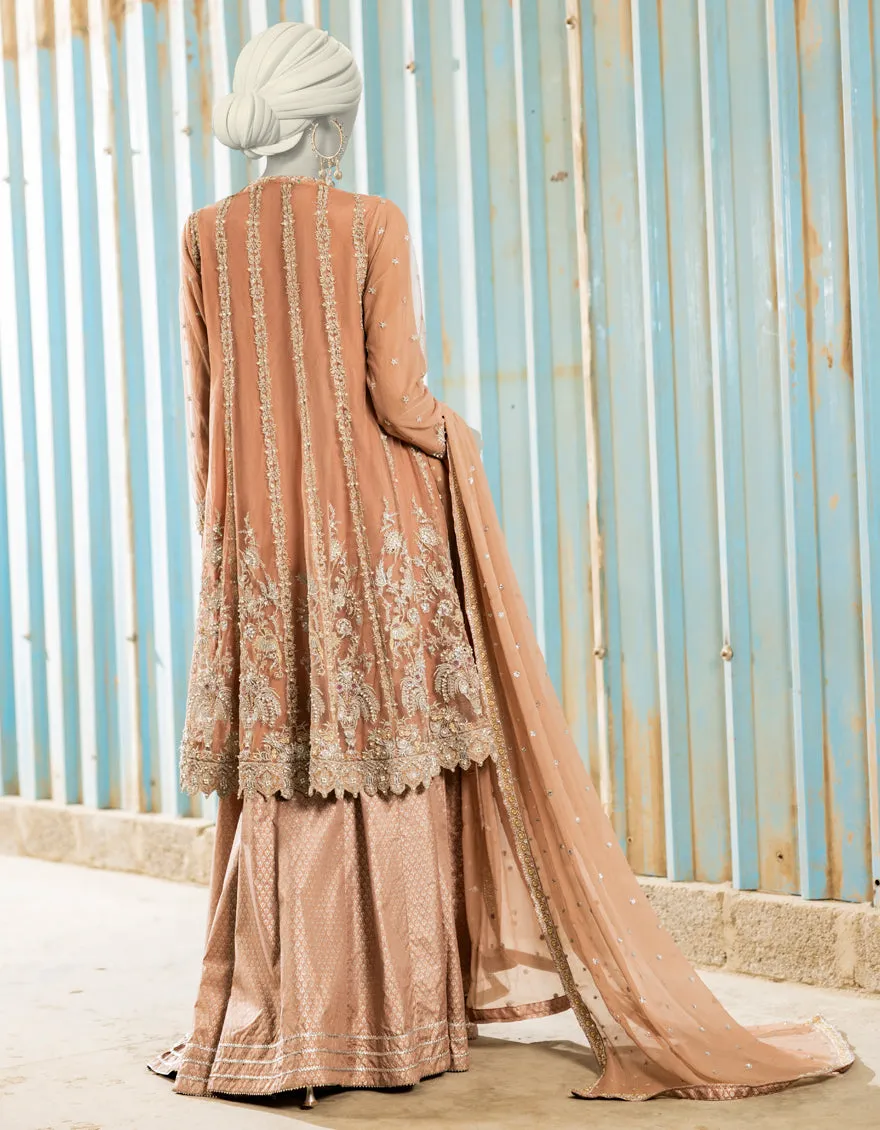 TEA PINK RAW SILK 3PC STITCHED | JJPW-S-JPS-25-3977 FB/INARA-15 sold by Junaid Jamshed product image thumbnail 2