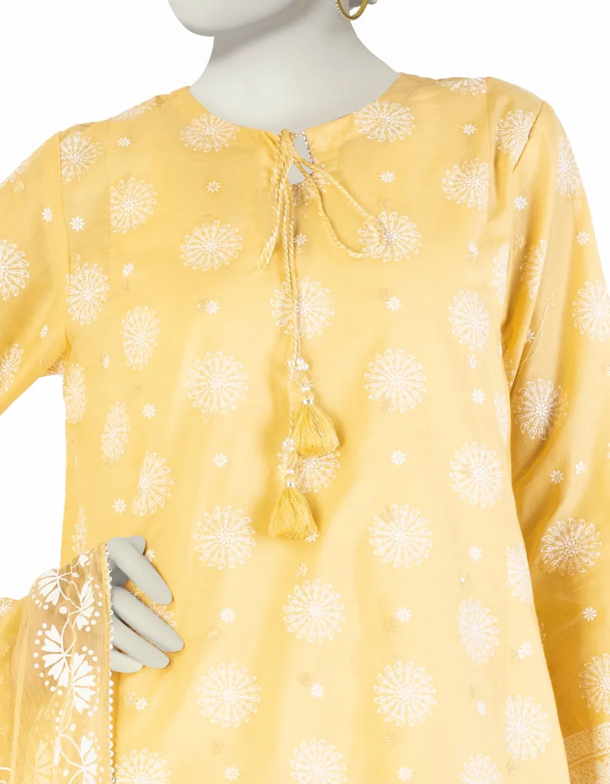 YELLOW LAWN 3PC STITCHED | JLAWN-S-25-909/S WIR sold by Junaid Jamshed product image thumbnail 2