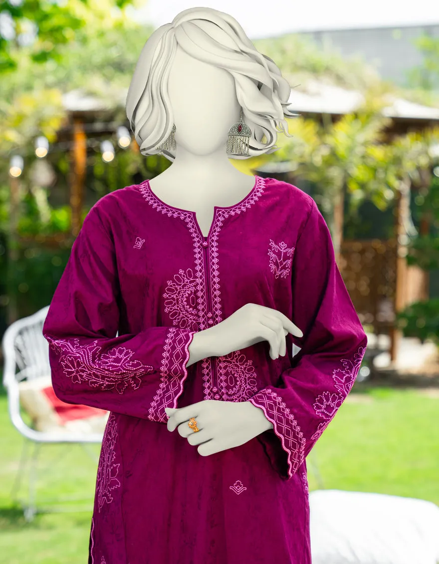 PURPLE DOBBY KURTI | JJLK-S-JSS-25-448 FB sold by Junaid Jamshed product image thumbnail 3