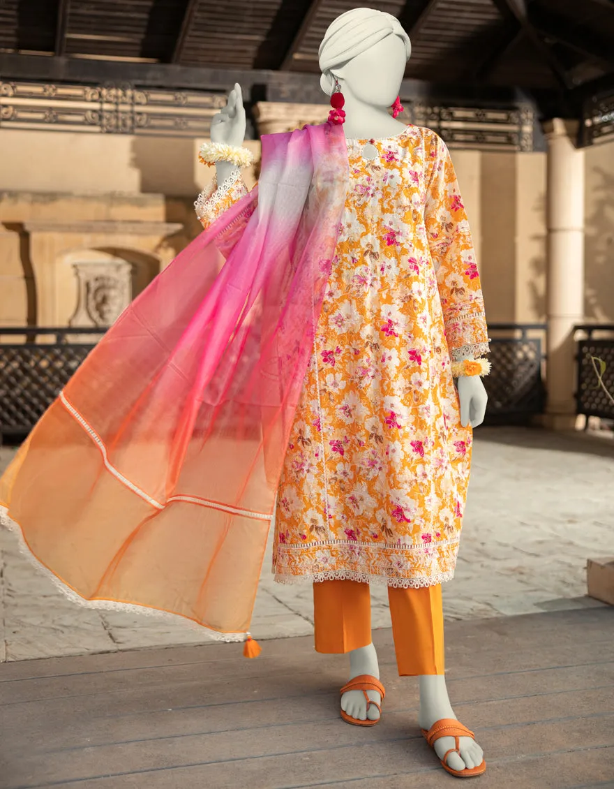 MULTICOLOR LAWN 3PC UNSTITCHED | JLAWN-S-25-3374 LUXU sold by Junaid Jamshed