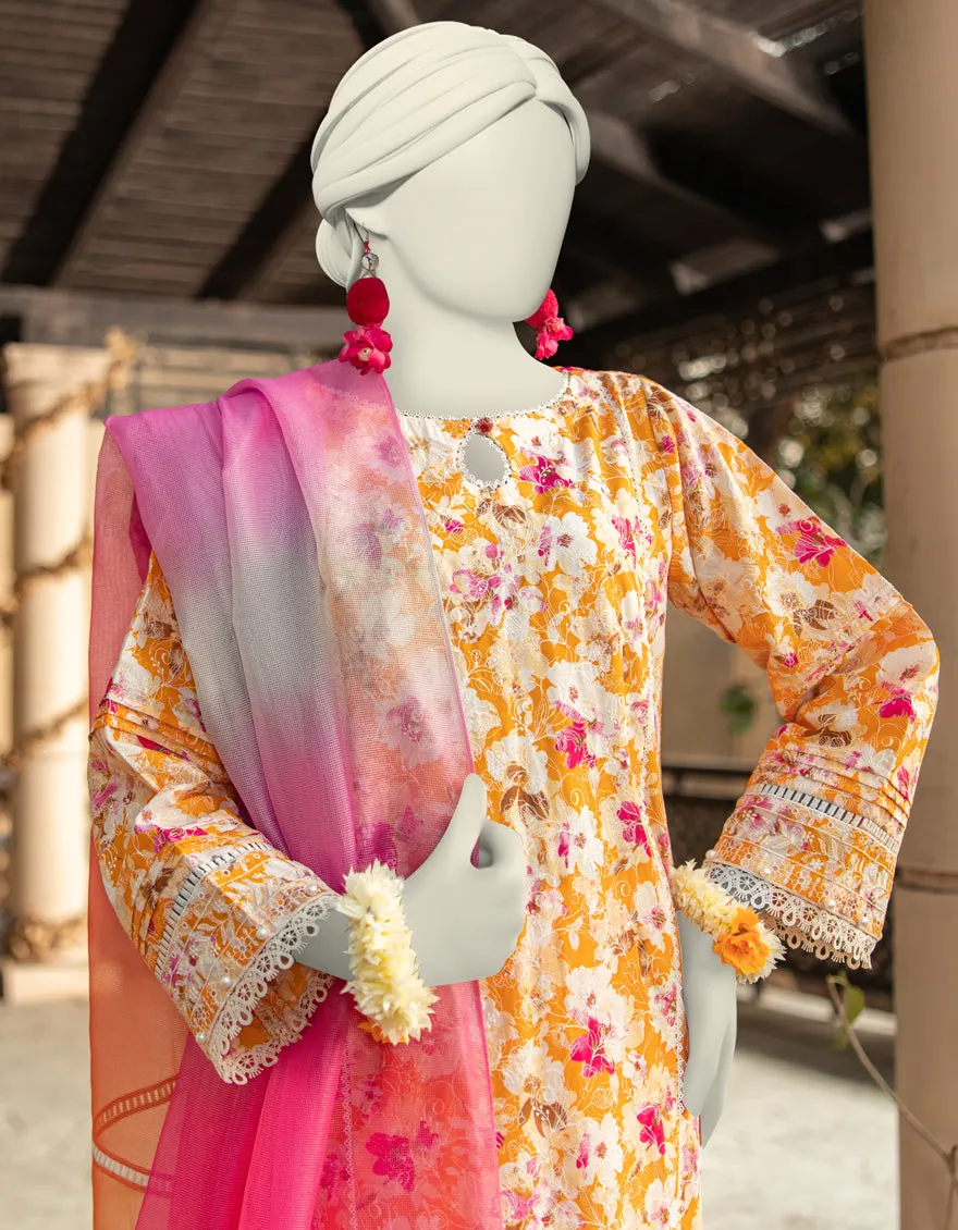 MULTICOLOR LAWN 3PC UNSTITCHED | JLAWN-S-25-3374 LUXU sold by Junaid Jamshed product image thumbnail 4
