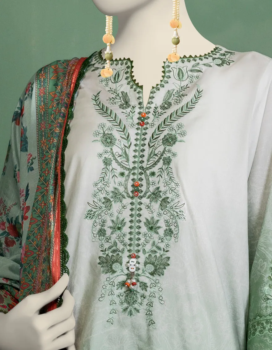 GREEN LAWN 3PC UNSTITCHED | JLAWN-S-25-3389 ROYALE-3 sold by Junaid Jamshed product image thumbnail 4