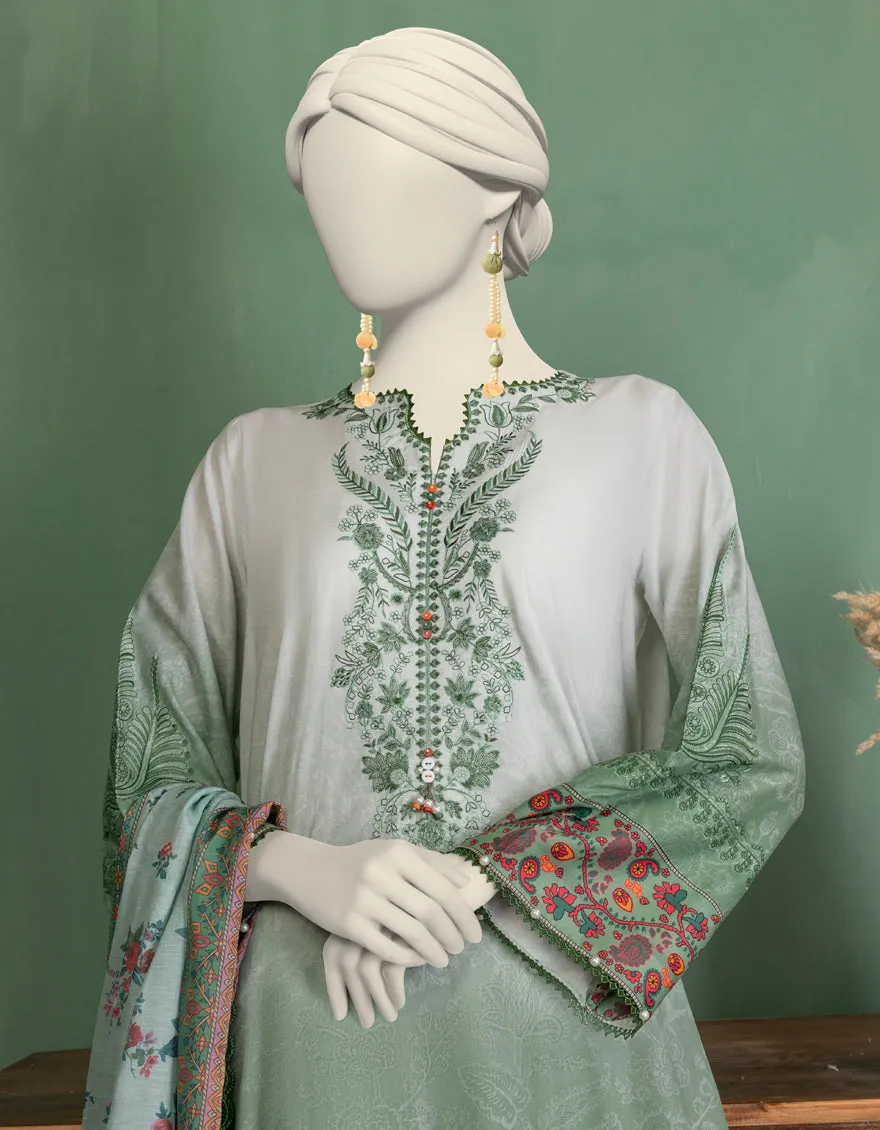 GREEN LAWN 3PC UNSTITCHED | JLAWN-S-25-3389 ROYALE-3 sold by Junaid Jamshed product image thumbnail 3
