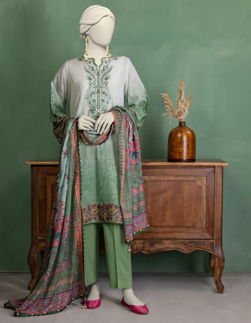 GREEN LAWN 3PC UNSTITCHED | JLAWN-S-25-3389 ROYALE-3 sold by Junaid Jamshed