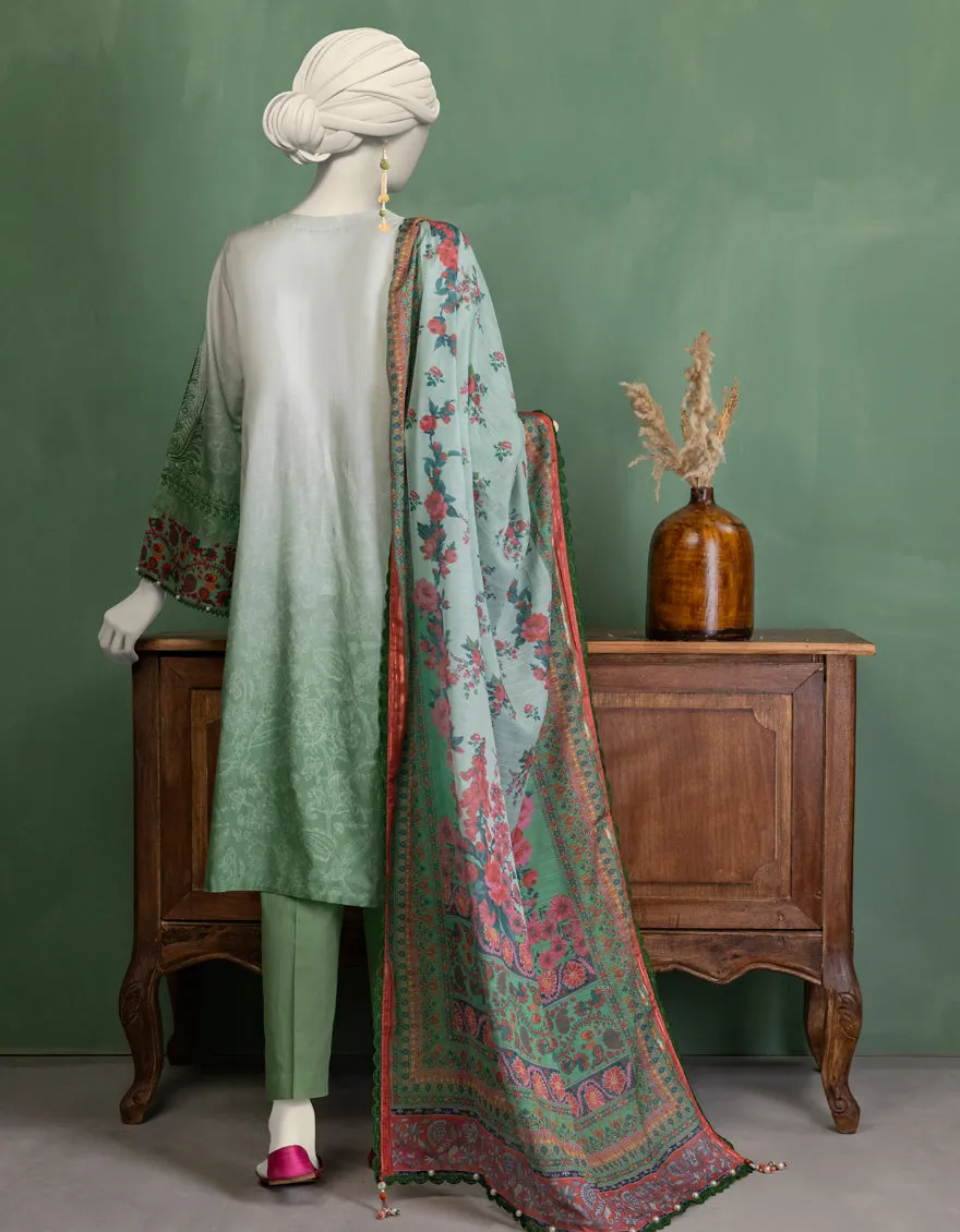 GREEN LAWN 3PC UNSTITCHED | JLAWN-S-25-3389 ROYALE-3 sold by Junaid Jamshed product image thumbnail 2
