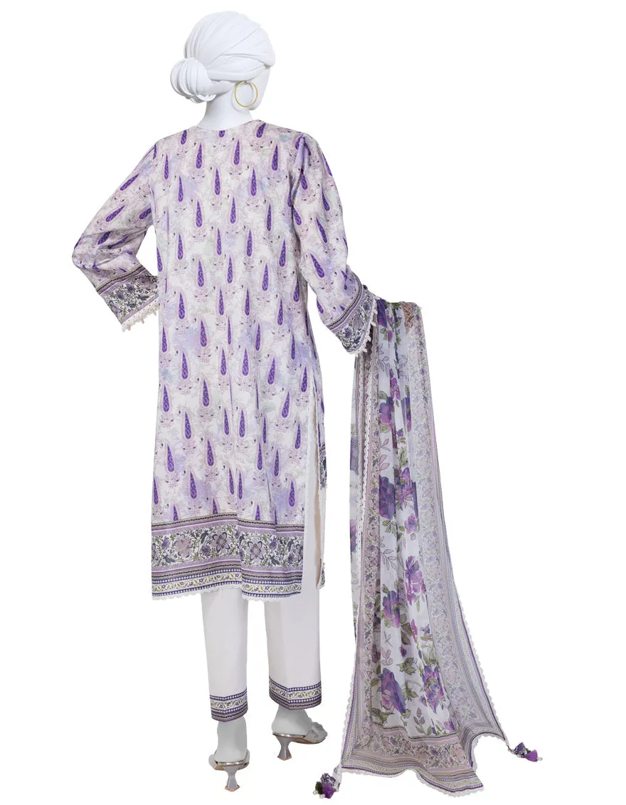 OFF WHITE LAWN 3PC UNSTITCHED | JLAWN-S-25-3399 LUXE sold by Junaid Jamshed product image thumbnail 2