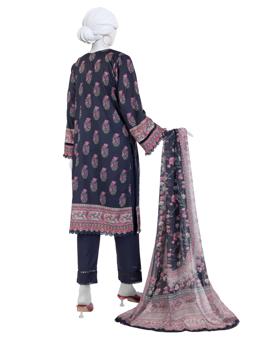 BLUE LAWN 3PC UNSTITCHED | JLAWN-S-25-3405 LUXE sold by Junaid Jamshed product image thumbnail 2