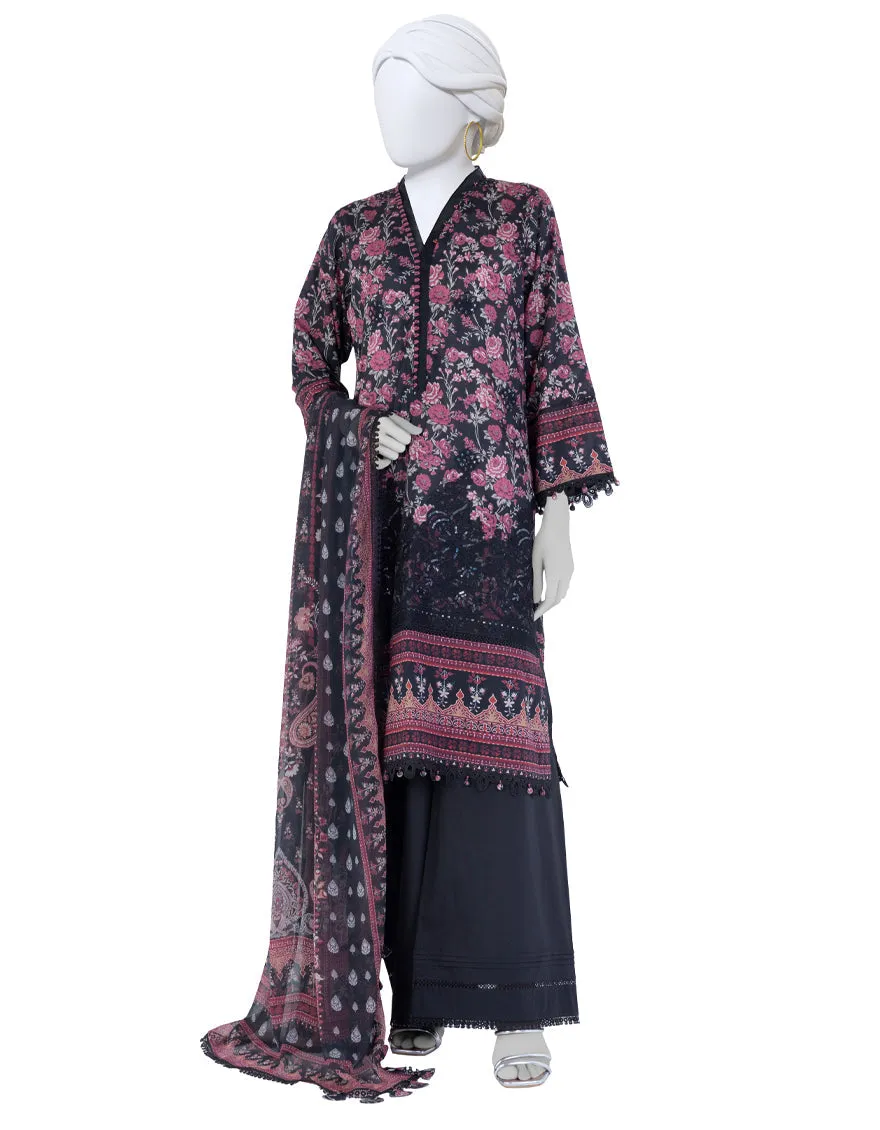 MULTICOLOR LAWN 3PC UNSTITCHED | JLAWN-S-25-3406 LUXE sold by Junaid Jamshed