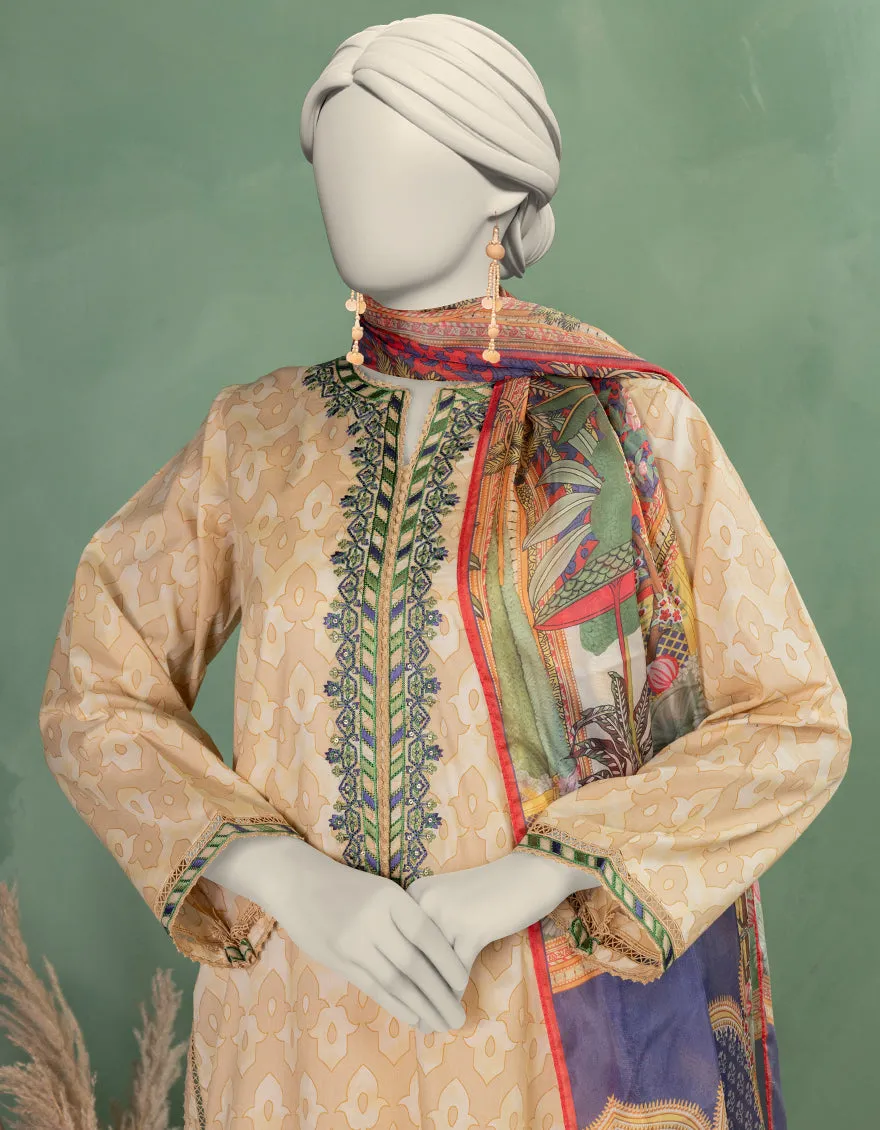 MULTICOLOR LAWN 3PC UNSTITCHED | JLAWN-S-25-905 MUGHA sold by Junaid Jamshed product image thumbnail 4