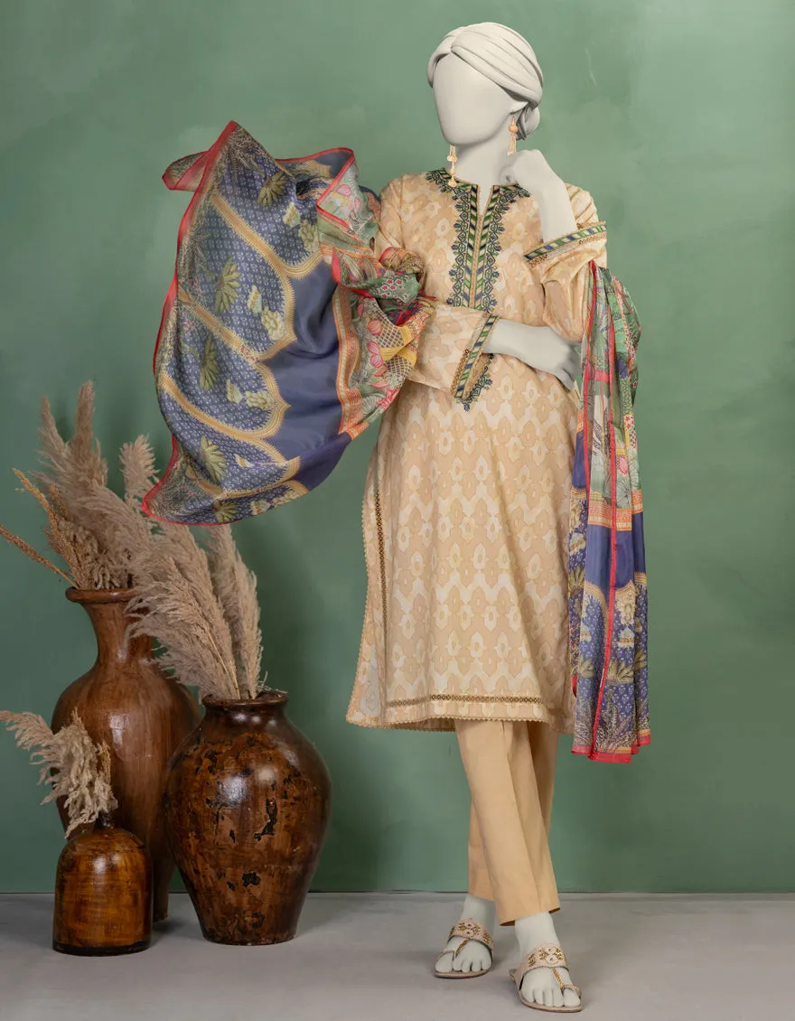 MULTICOLOR LAWN 3PC UNSTITCHED | JLAWN-S-25-905 MUGHA sold by Junaid Jamshed