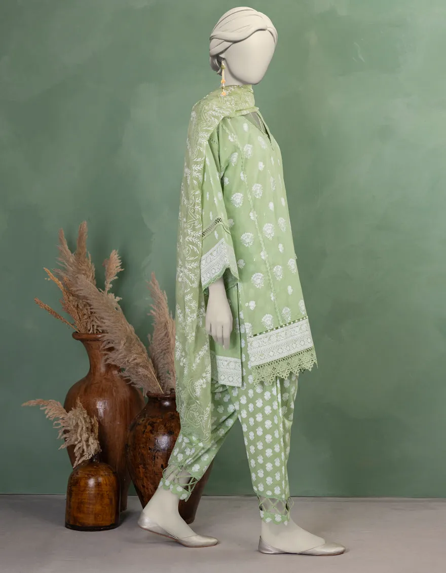 GREEN LAWN 3PC UNSTITCHED | JLAWN-S-25-911 WIRSA sold by Junaid Jamshed product image thumbnail 4