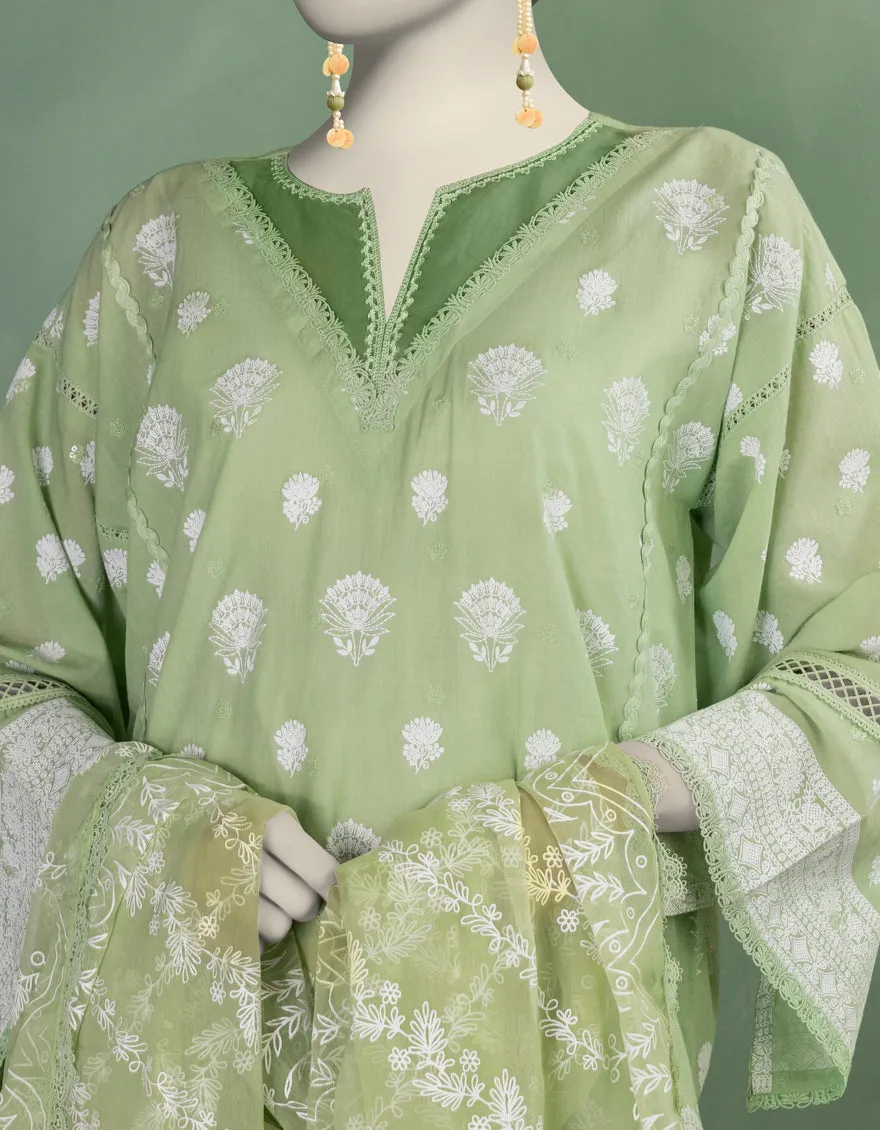 GREEN LAWN 3PC UNSTITCHED | JLAWN-S-25-911 WIRSA sold by Junaid Jamshed product image thumbnail 3