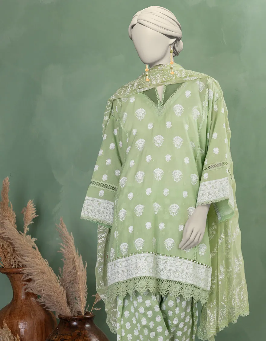 GREEN LAWN 3PC UNSTITCHED | JLAWN-S-25-911 WIRSA sold by Junaid Jamshed product image thumbnail 2