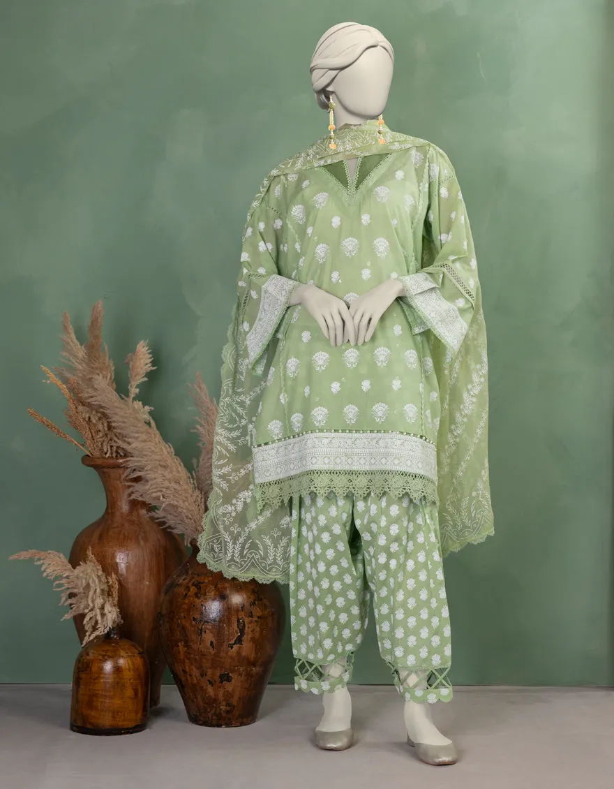 GREEN LAWN 3PC UNSTITCHED | JLAWN-S-25-911 WIRSA sold by Junaid Jamshed