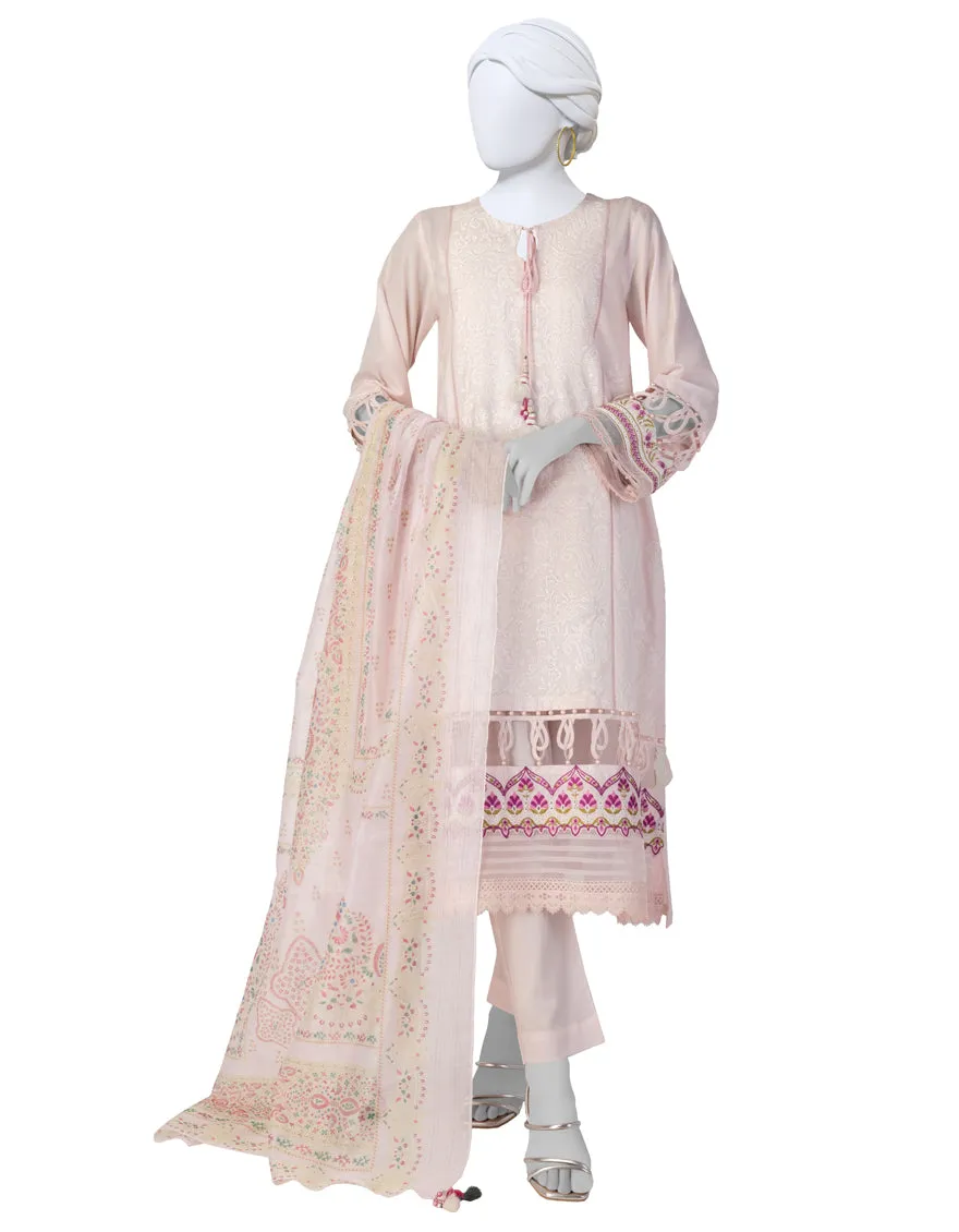 PINK LAWN 3PC UNSTITCHED | JLAWN-S-25-919 LUXE- sold by Junaid Jamshed