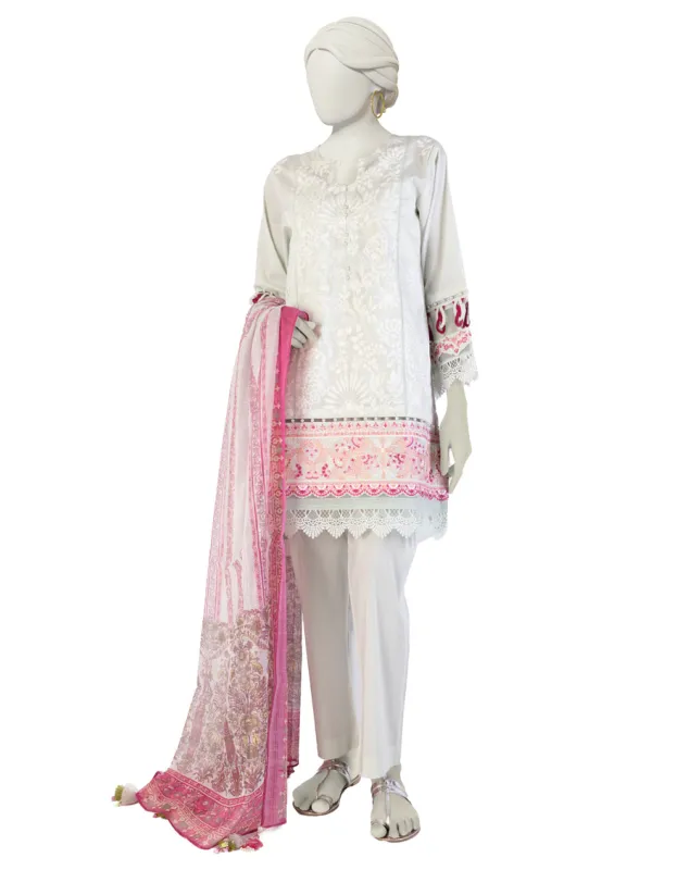 GREEN LAWN 3PC UNSTITCHED | JLAWN-S-25-920 LUXE- sold by Junaid Jamshed