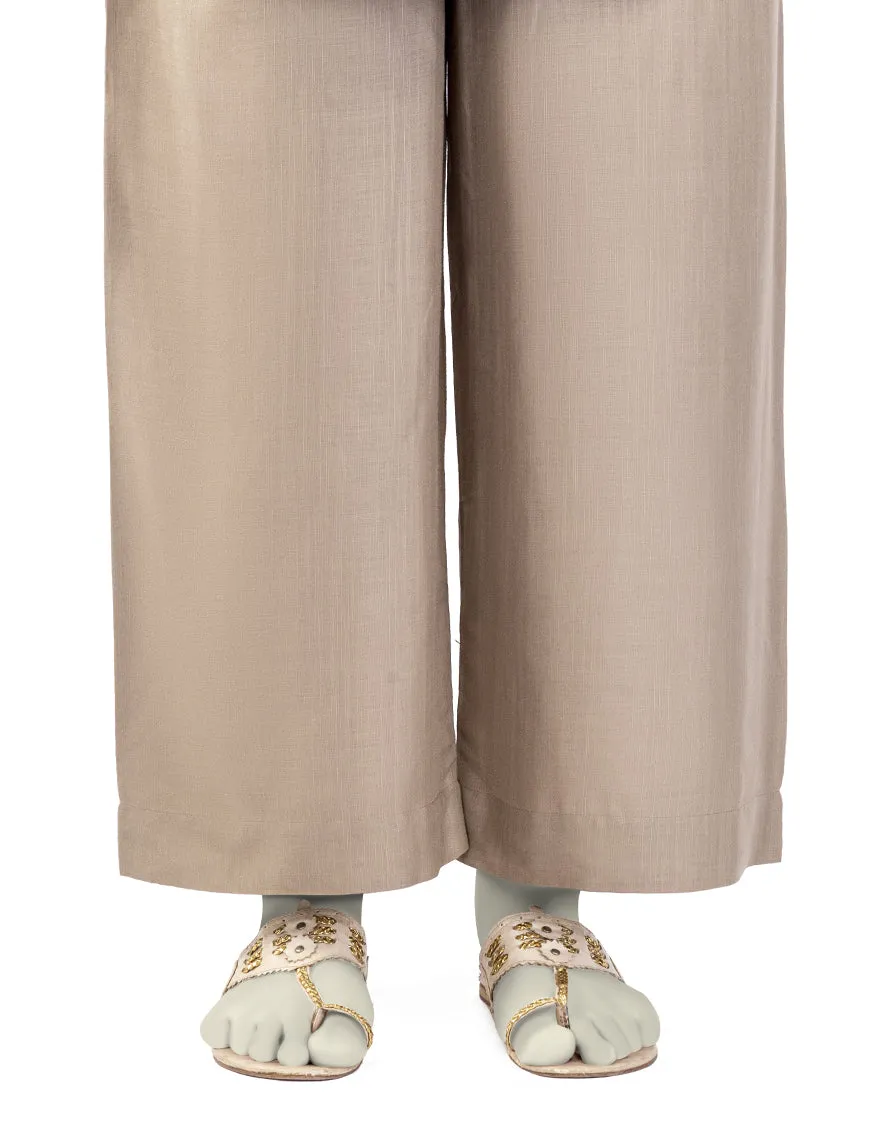BEIGE RAW SILK TROUSERS | JJLT-S-25-8036 FB/DT sold by Junaid Jamshed product image thumbnail 2