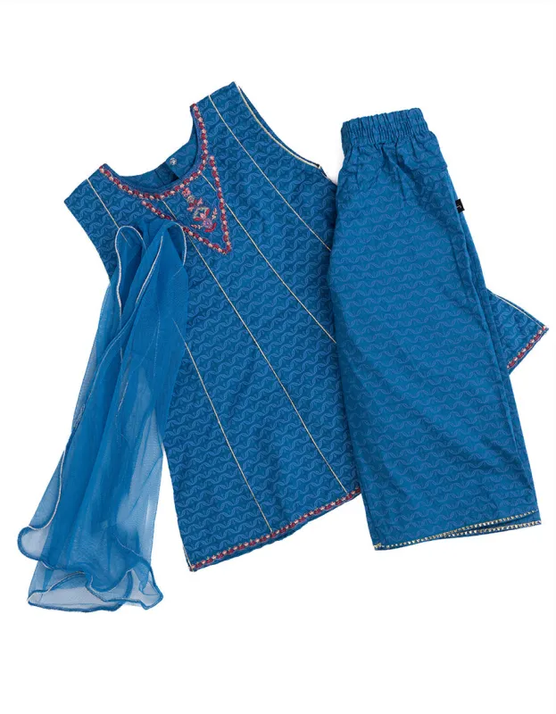 BLUE LAWN 3PC STITCHED | JGK-S-JIF-25-1713 FB sold by Junaid Jamshed