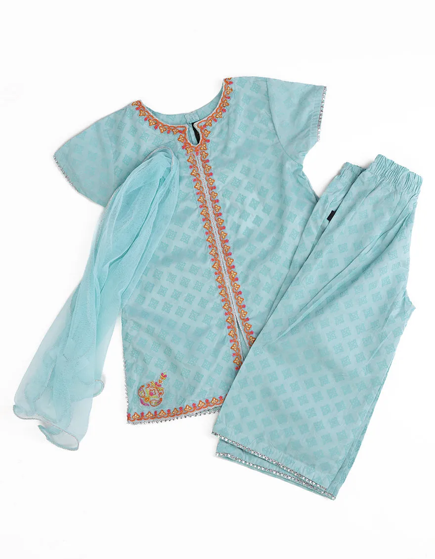 BLUE LAWN 3PC STITCHED | JGK-S-JIF-25-1716 FB sold by Junaid Jamshed