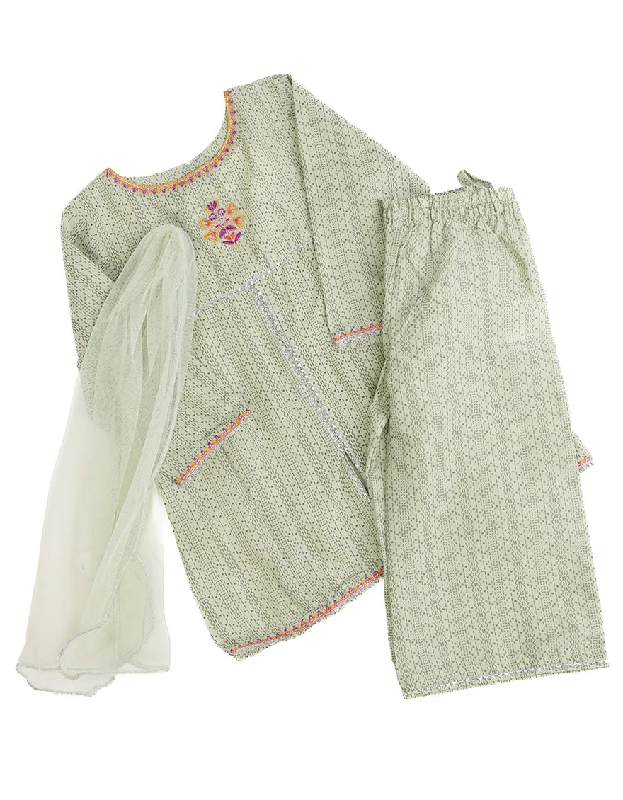 GREEN LAWN 3PC STITCHED | JGK-S-JIF-25-1718 FB sold by Junaid Jamshed