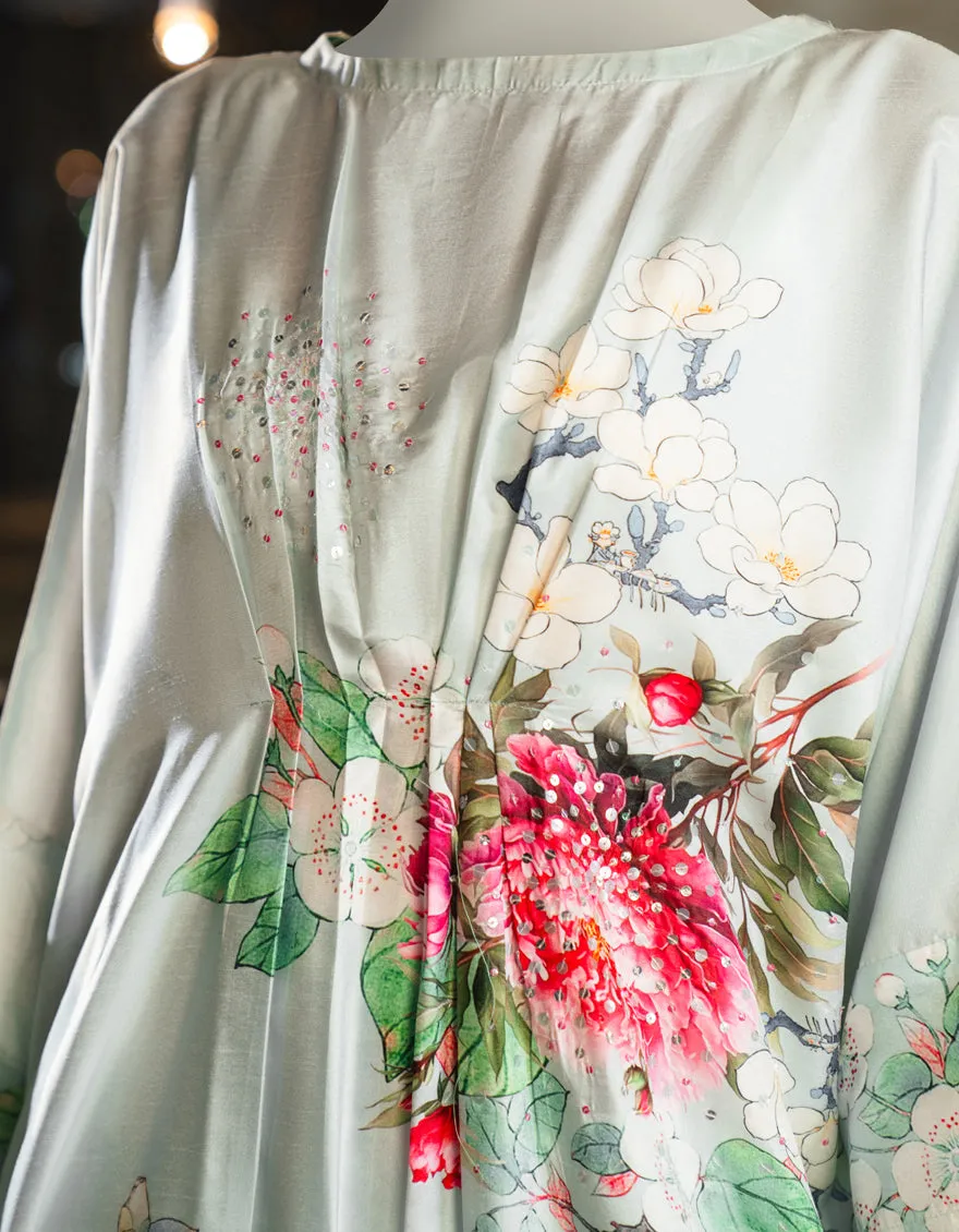 BLUE SILK 2PC STITCHED | JLAWN-S-JST-25-2090/ sold by Junaid Jamshed product image thumbnail 3