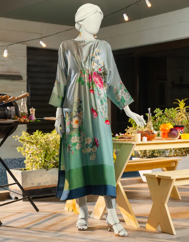 BLUE SILK 2PC STITCHED | JLAWN-S-JST-25-2090/ sold by Junaid Jamshed