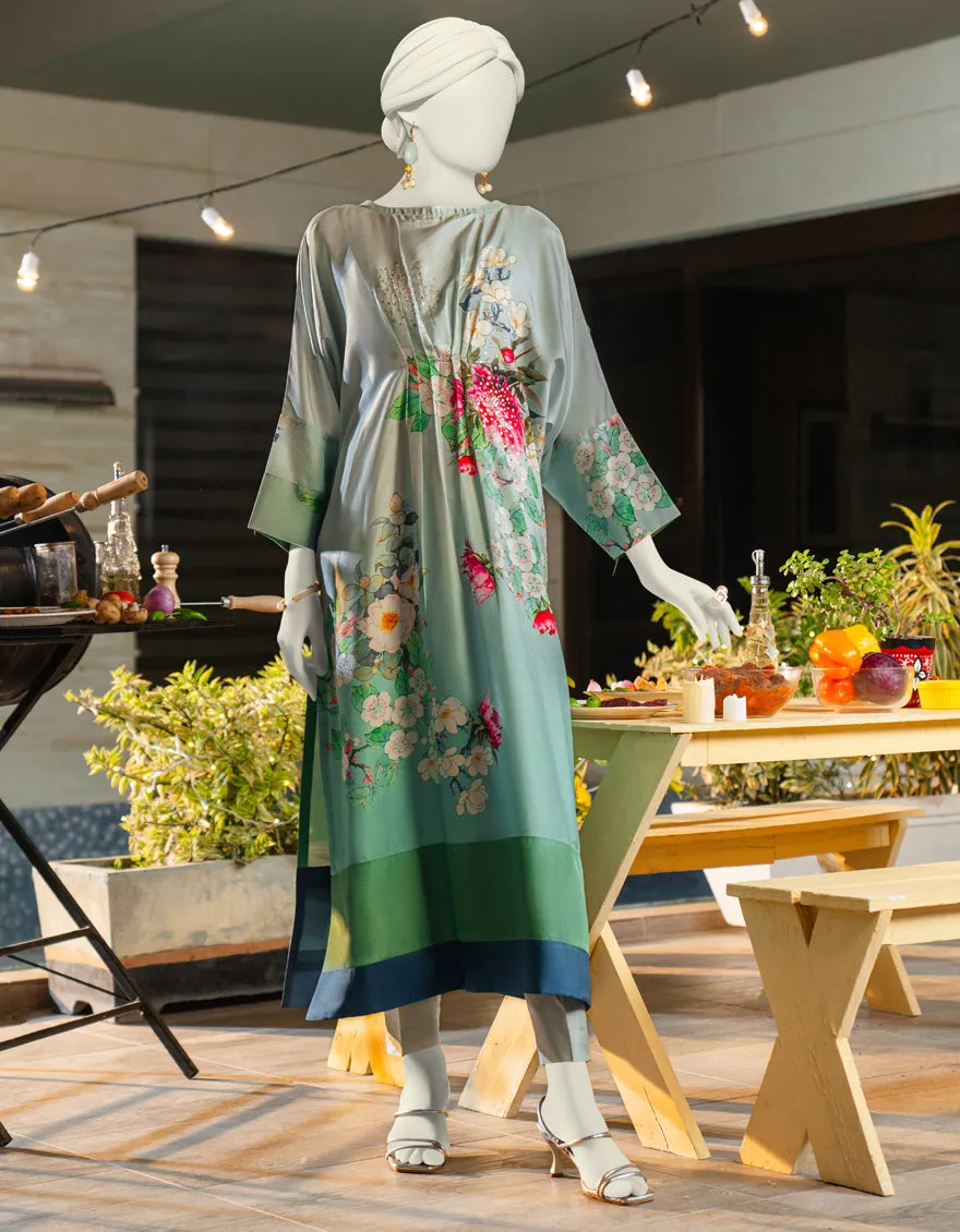 BLUE SILK 2PC STITCHED | JLAWN-S-JST-25-2090/ sold by Junaid Jamshed