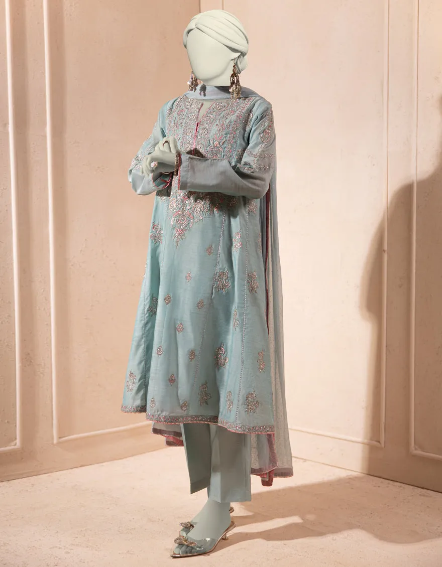 TURQUOISE PAPER COTTON 3PC STITCHED | JJPW-S-JPS-25-3926 F sold by Junaid Jamshed