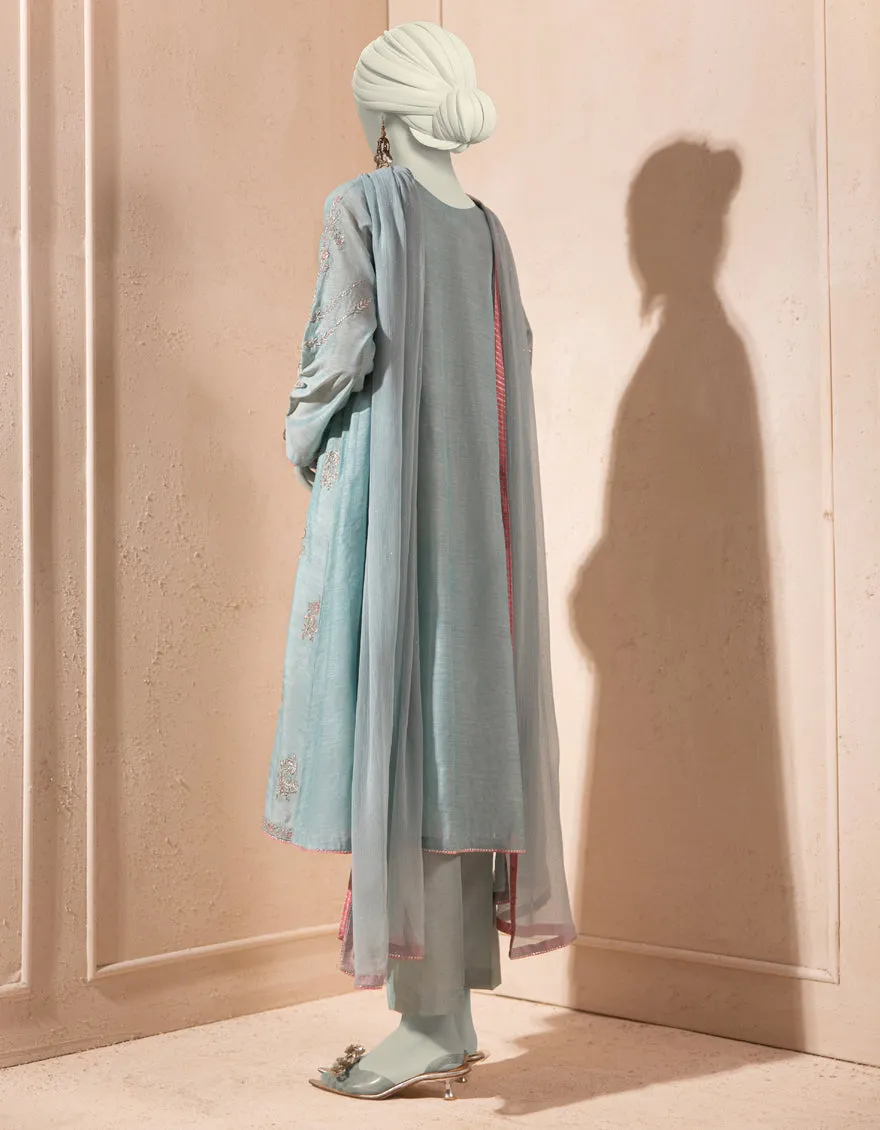 TURQUOISE PAPER COTTON 3PC STITCHED | JJPW-S-JPS-25-3926 F sold by Junaid Jamshed product image thumbnail 2