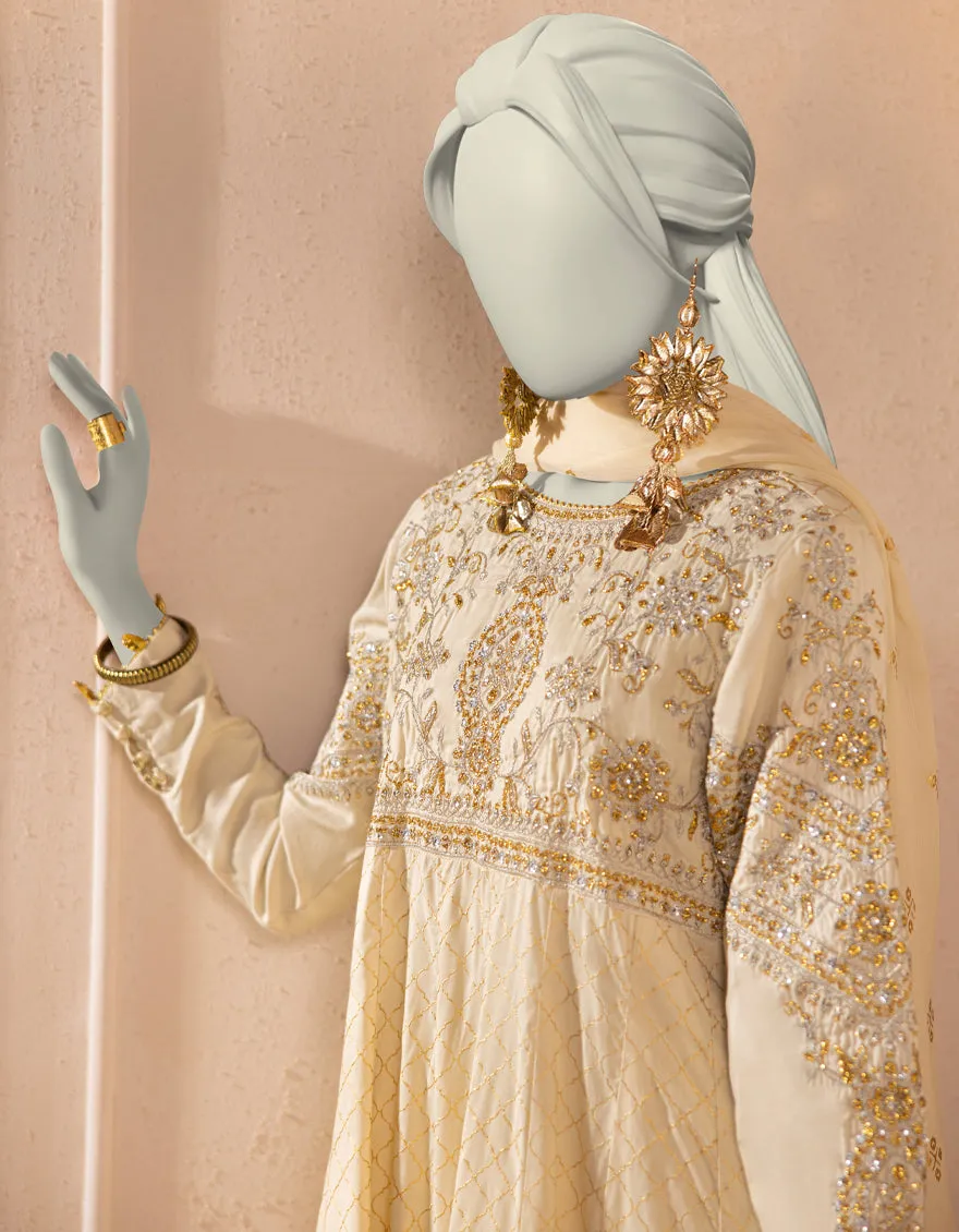 OFF WHITE SILK 3PC STITCHED | JJPW-S-JPS-25-3930 F sold by Junaid Jamshed product image thumbnail 3