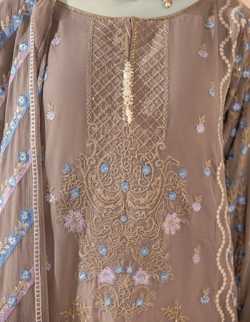 GREY CHIFFON 3PC STITCHED | JJPW-S-JPS-25-3938 F sold by Junaid Jamshed product image thumbnail 4