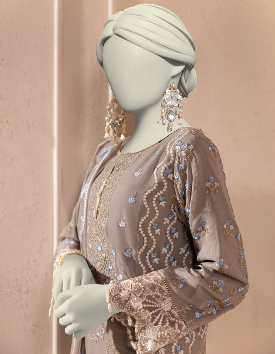 GREY CHIFFON 3PC STITCHED | JJPW-S-JPS-25-3938 F sold by Junaid Jamshed product image thumbnail 3