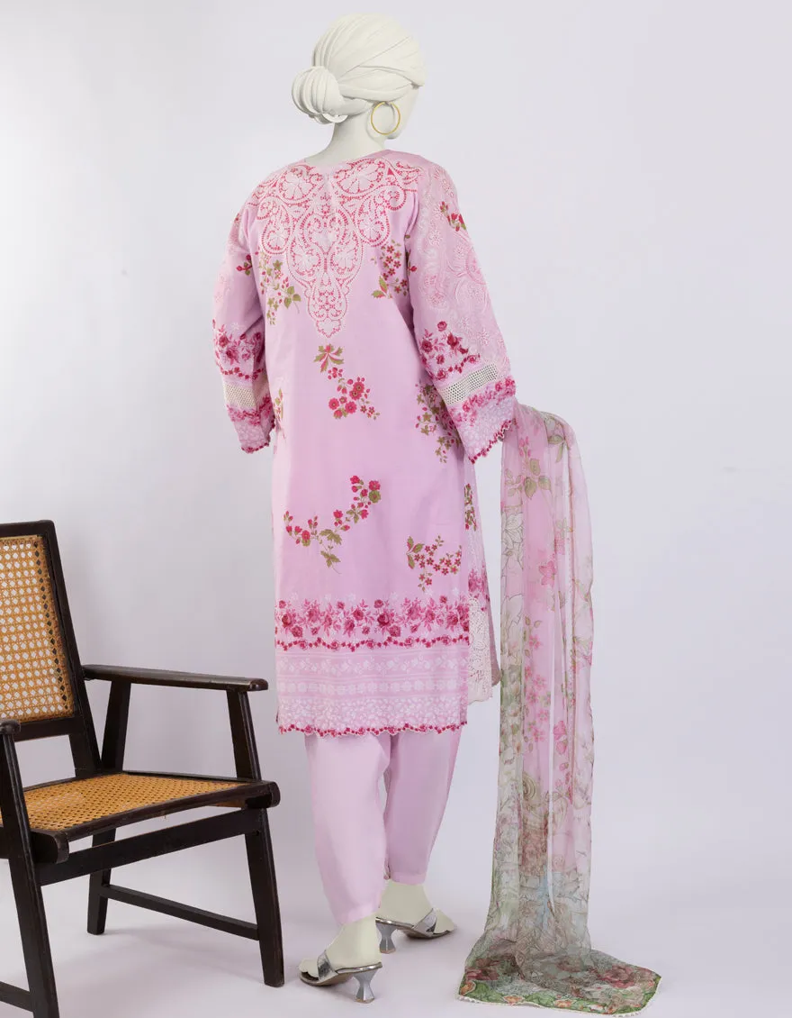 PINK LAWN 3PC STITCHED | JLAWN-S-25-173/S MAJ sold by Junaid Jamshed product image thumbnail 2