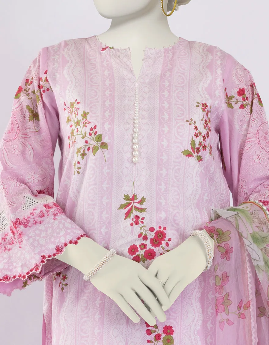 PINK LAWN 3PC STITCHED | JLAWN-S-25-173/S MAJ sold by Junaid Jamshed product image thumbnail 3