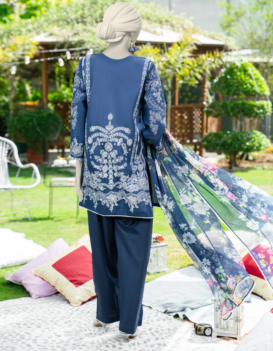 BLUE LAWN 3PC STITCHED | JLAWN-S-25-176/S MON sold by Junaid Jamshed product image thumbnail 2
