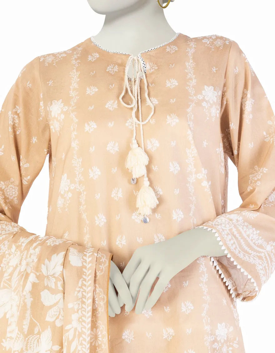 BEIGE LAWN 3PC STITCHED | JLAWN-S-25-900/S BIN sold by Junaid Jamshed product image thumbnail 2