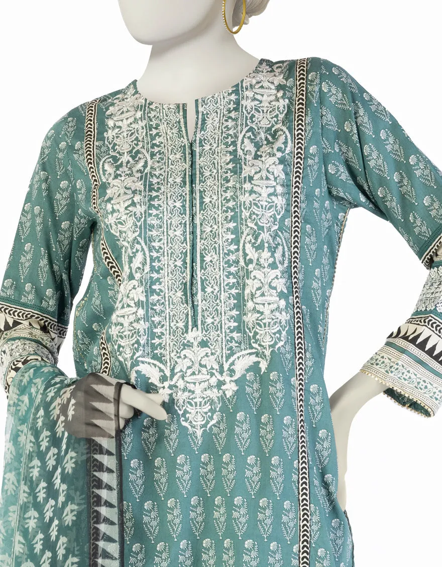 GREEN LAWN 3PC STITCHED | JLAWN-S-25-914/S AJR sold by Junaid Jamshed product image thumbnail 2