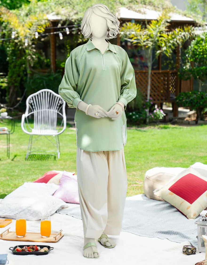 GREEN LAWN KURTI | JJLK-S-JSS-25-437 FB sold by Junaid Jamshed