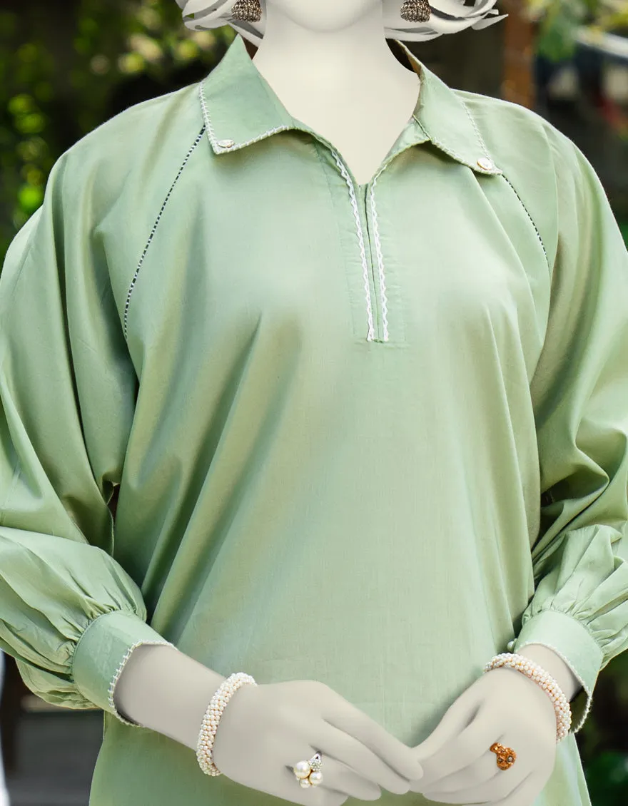 GREEN LAWN KURTI | JJLK-S-JSS-25-437 FB sold by Junaid Jamshed product image thumbnail 3