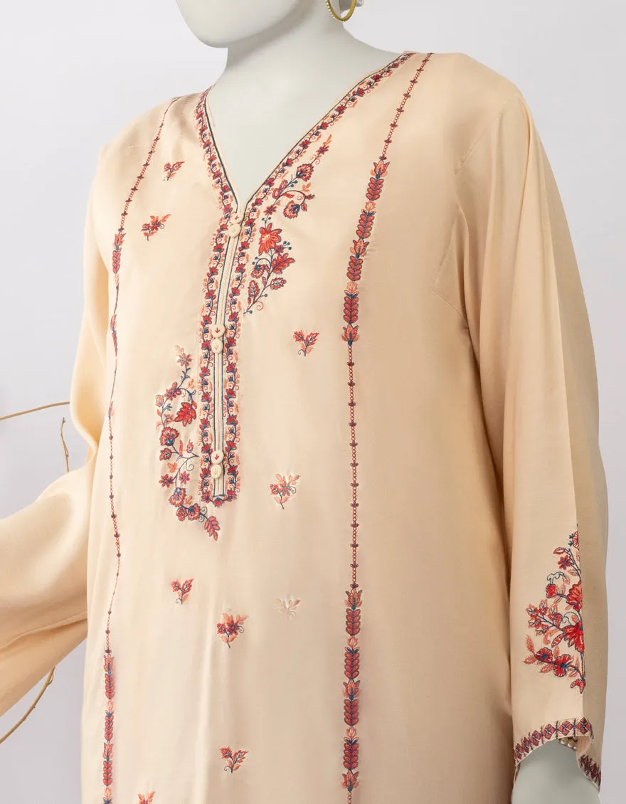 BEIGE SILK KURTI | JJLK-S-JSS-25-445 FB sold by Junaid Jamshed product image thumbnail 3