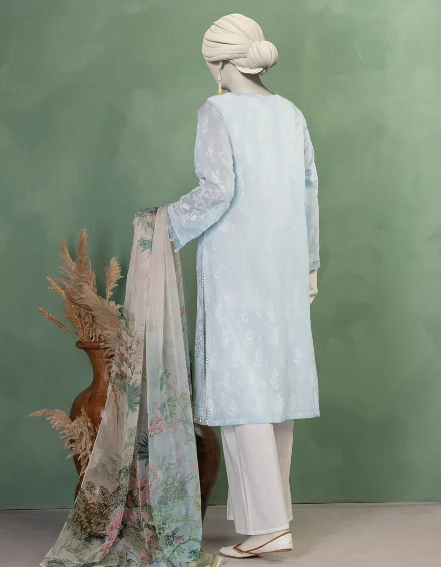 BLUE LAWN 2PC UNSTITCHED | JLAWN-S-JDS-25-1112 sold by Junaid Jamshed product image thumbnail 3