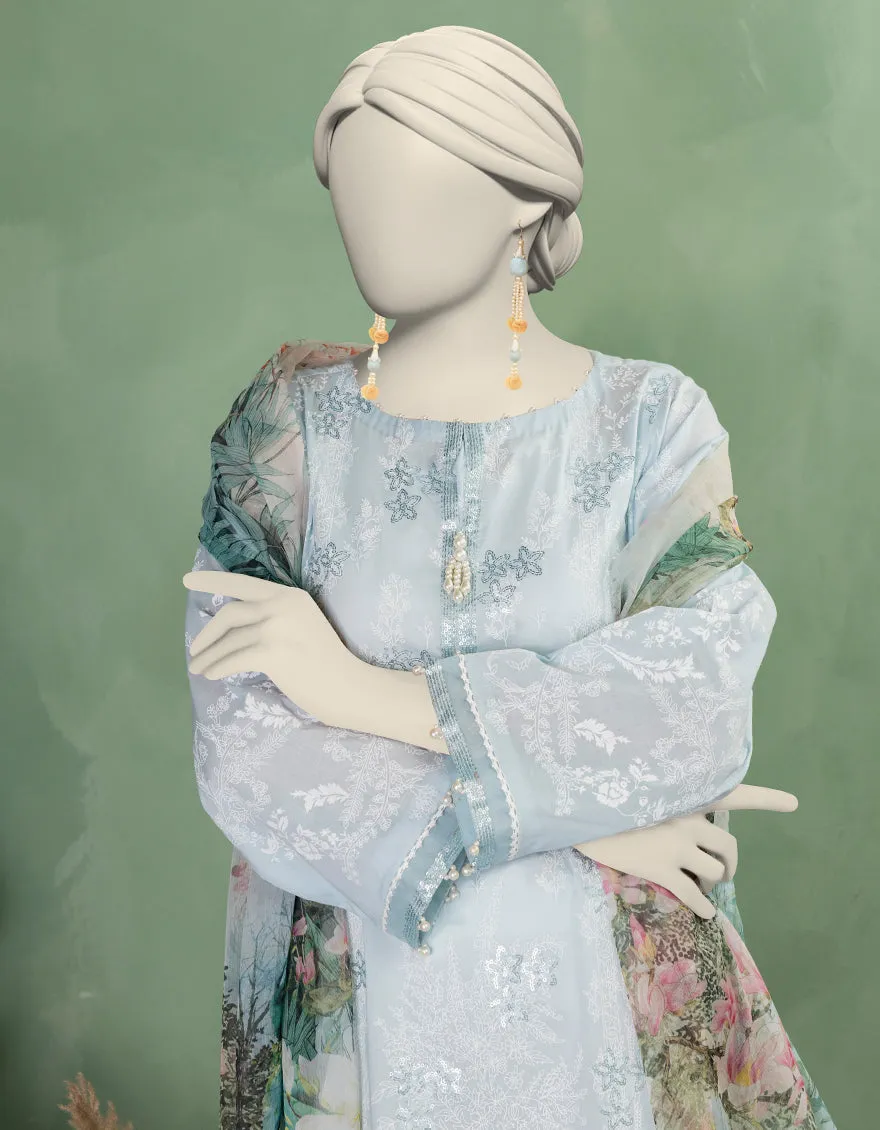 BLUE LAWN 2PC UNSTITCHED | JLAWN-S-JDS-25-1112 sold by Junaid Jamshed product image thumbnail 4