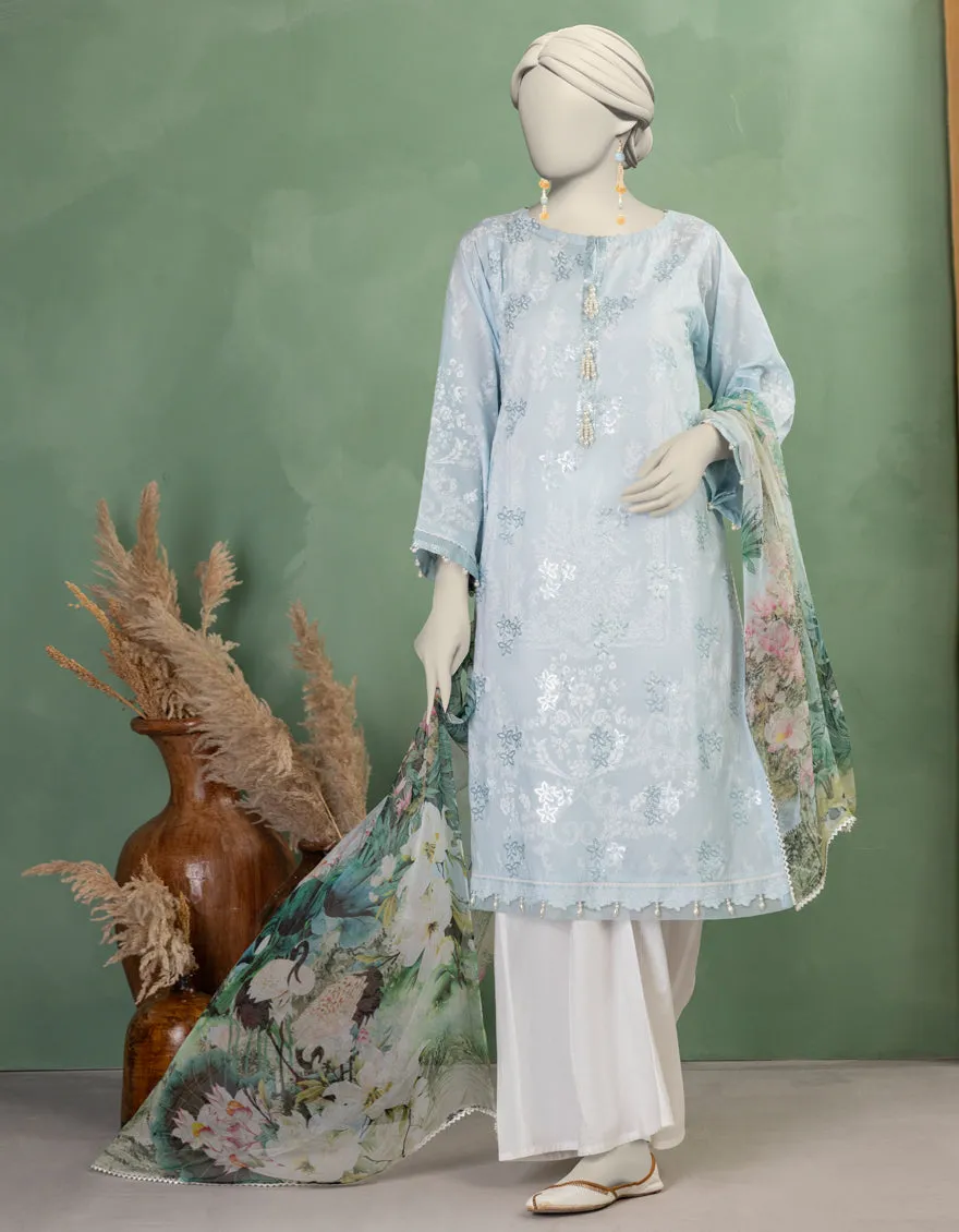 BLUE LAWN 2PC UNSTITCHED | JLAWN-S-JDS-25-1112 sold by Junaid Jamshed