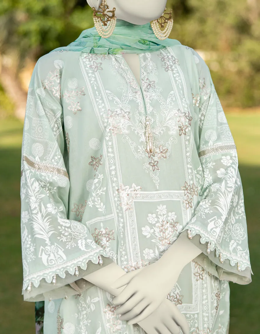 GREEN LAWN 2PC UNSTITCHED | JLAWN-S-JDS-25-1115 sold by Junaid Jamshed product image thumbnail 4