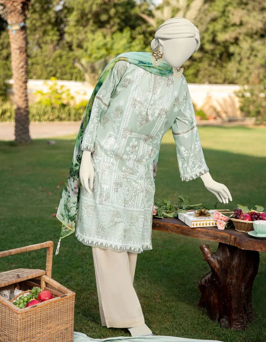 GREEN LAWN 2PC UNSTITCHED | JLAWN-S-JDS-25-1115 sold by Junaid Jamshed product image thumbnail 2