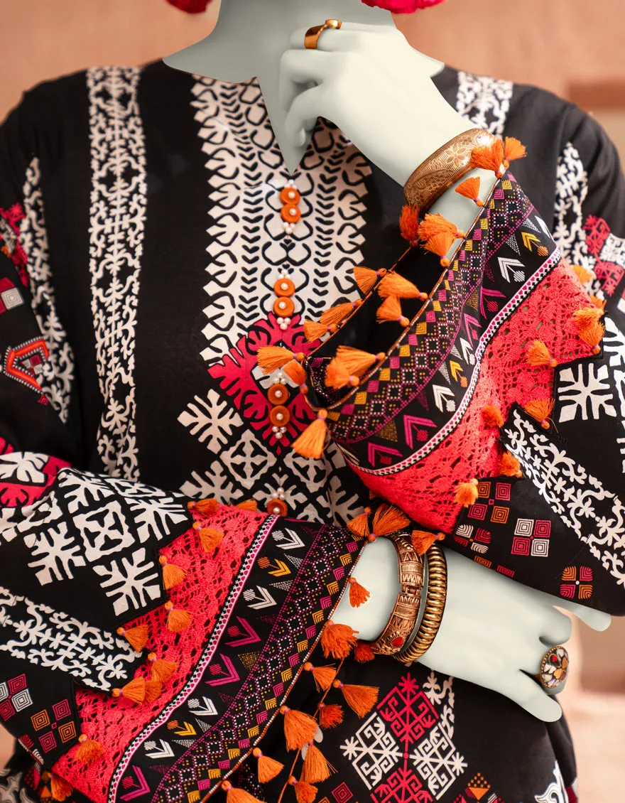 BLACK CAMBRIC 2PC UNSTITCHED | JLAWN-S-JST-25-2073 sold by Junaid Jamshed product image thumbnail 4