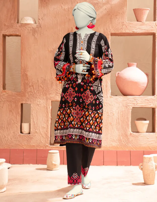 BLACK CAMBRIC 2PC UNSTITCHED | JLAWN-S-JST-25-2073 sold by Junaid Jamshed